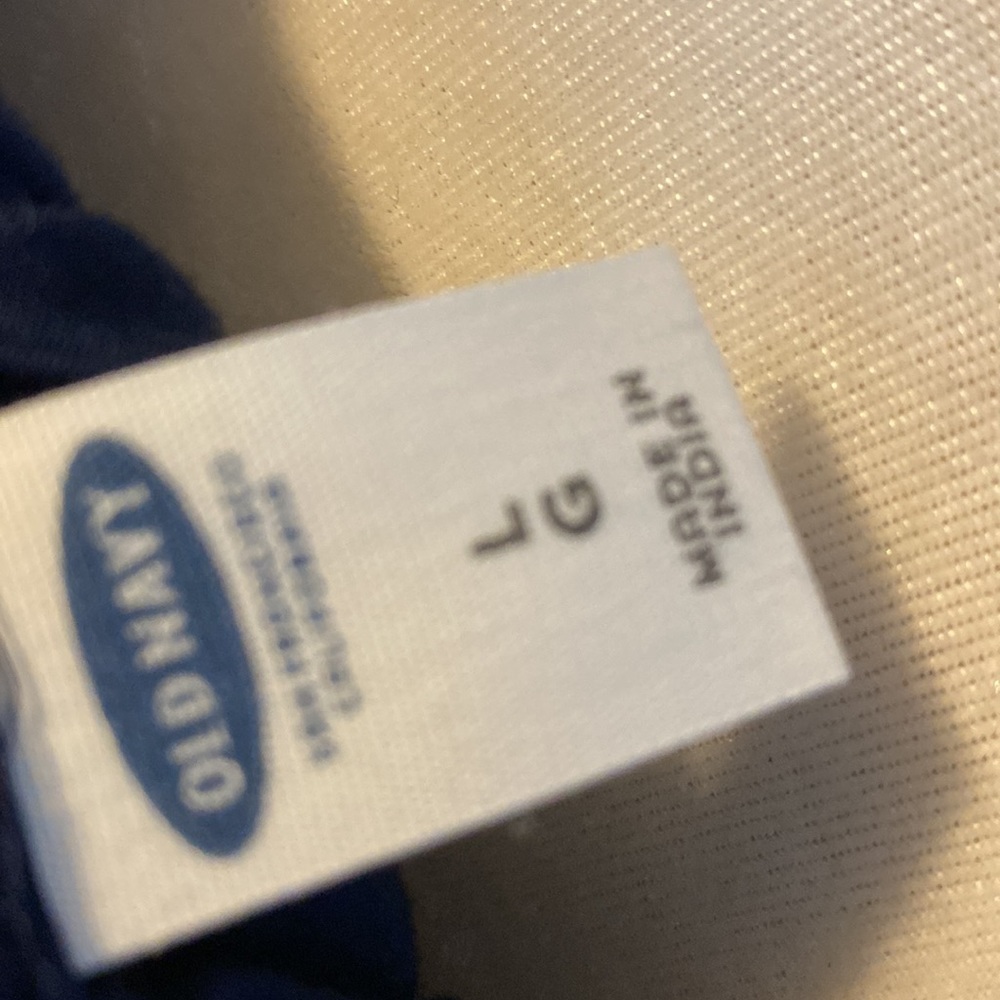 Ladies Large sleeveless Top made in India Old Navy Navy floral print GUC - Picture 4 of 5